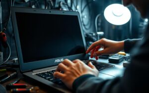 how to fix black screen asus laptop