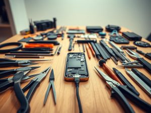 iPhone cable repair tools