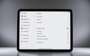 iPad accessibility display settings