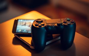 PS4 controller connected to Android device