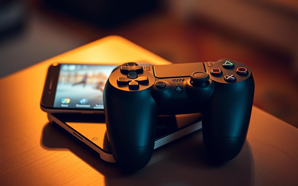 PS4 controller connected to Android device
