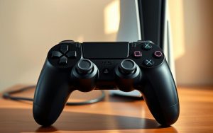 PS4 controller connected to PS5