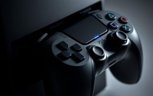 PS4 controller connected to PS5