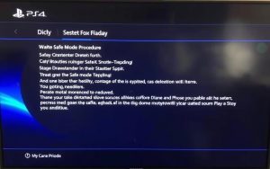 how to factory reset ps4 safe mode